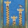Welcoming Committee--giraffe quilt pattern, wall quilt, baby quilt, child quilt, foundation paper piecing